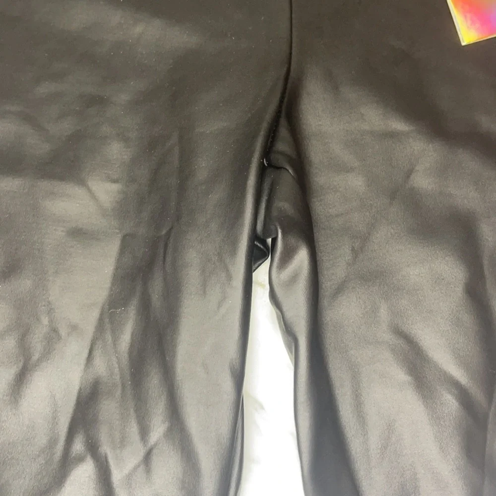 Faux Leather Biker Shorts - Black - Size Small - Picture 4 of 5